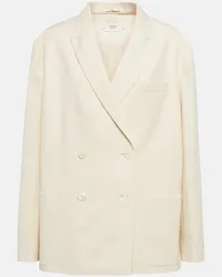 Prada Blazer doppiopetto in cotone Neutro