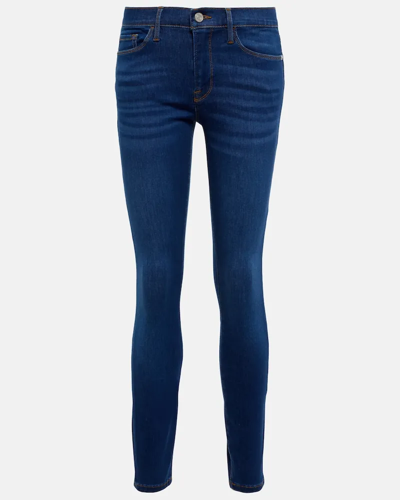 Frame Denim Jeans Le Skinny de Jeanne a vita alta Blu