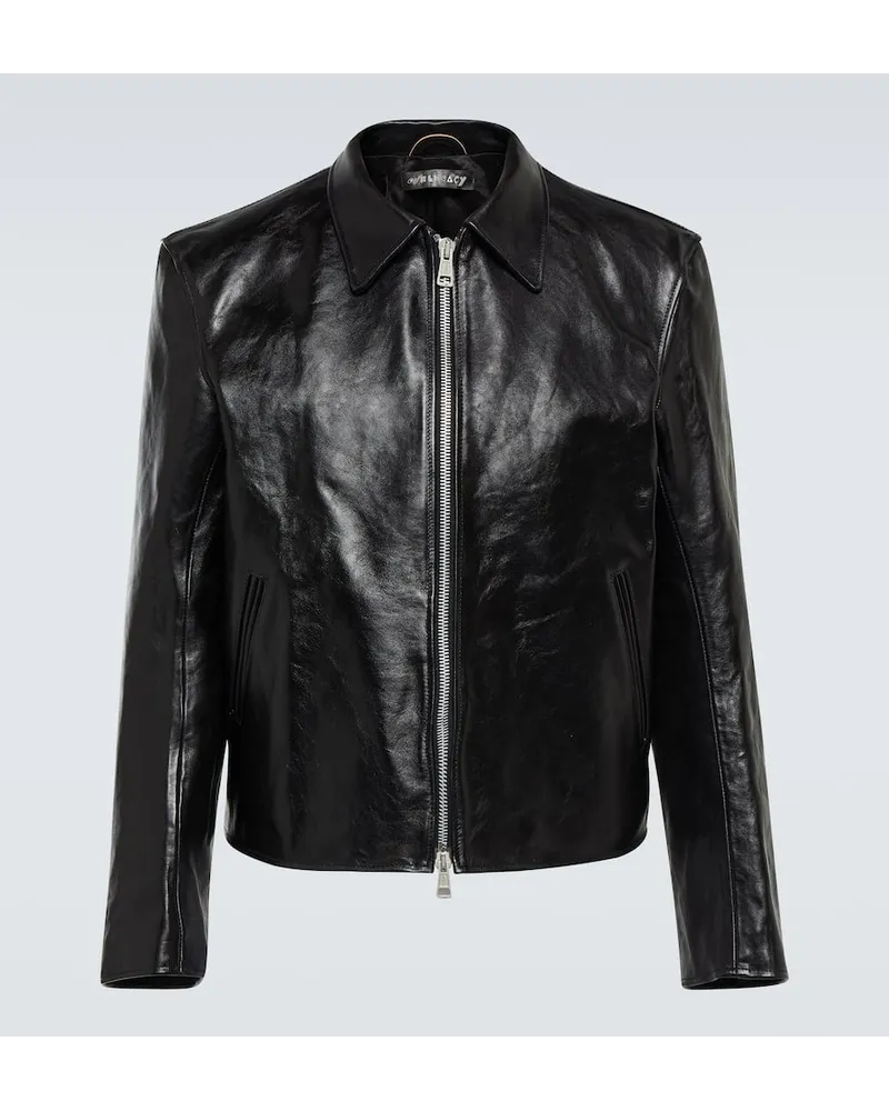 Our Legacy Giacca blouson Mini in pelle Nero
