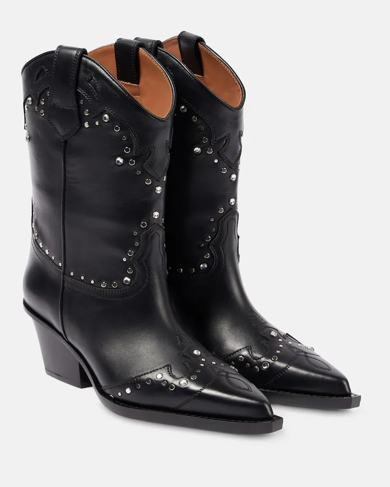 Paris Texas Stivali texani Janice 60 in pelle Nero