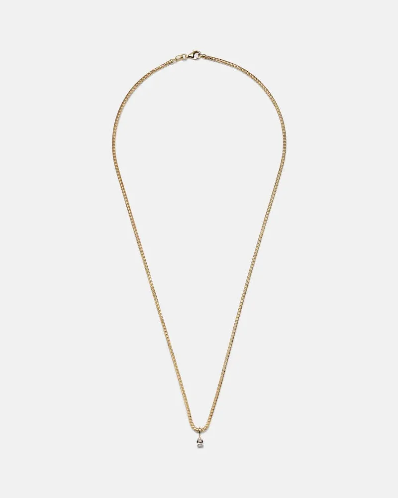 ANITA KO Collana Franco in oro 18kt con diamanti Oro