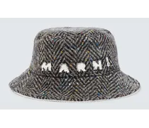 Cappello da pescatore in lana con logo