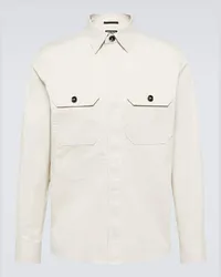 Ermenegildo Zegna Giacca camicia in misto cotone Bianco