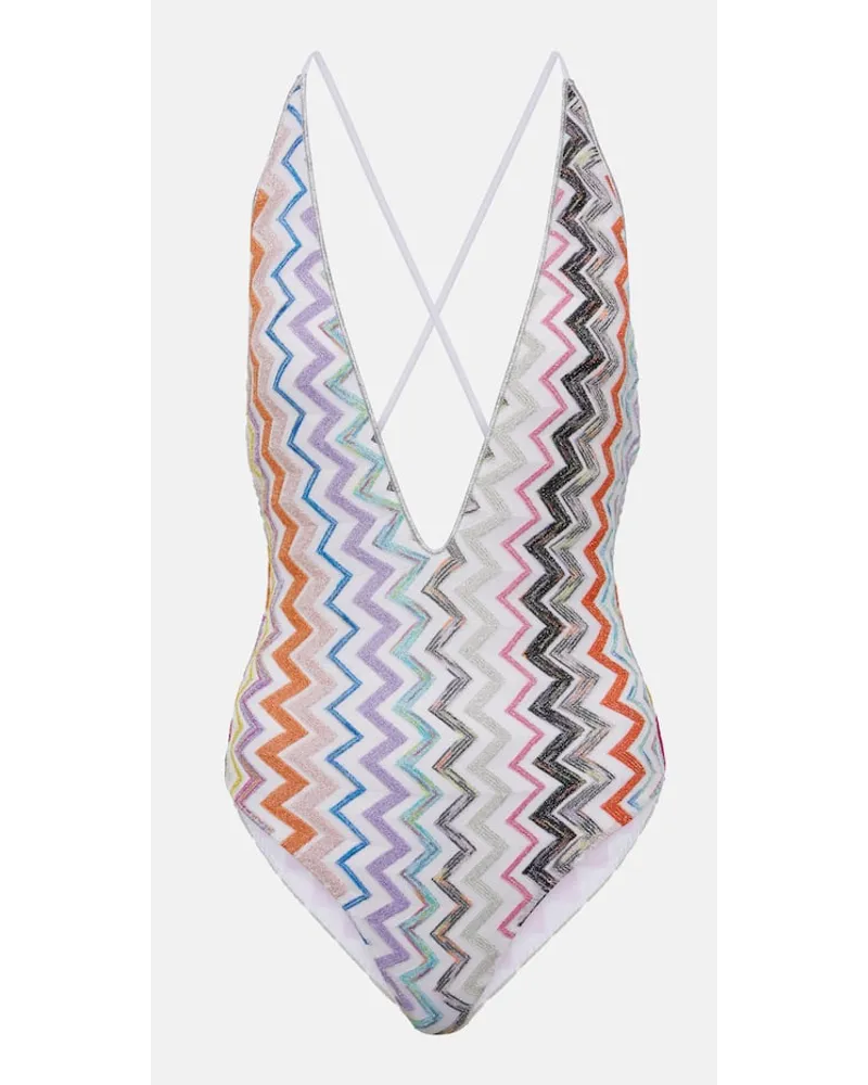 Missoni Costume intero a zig-zag Multicolore
