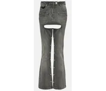 Courrèges Jeans flared con cut-out