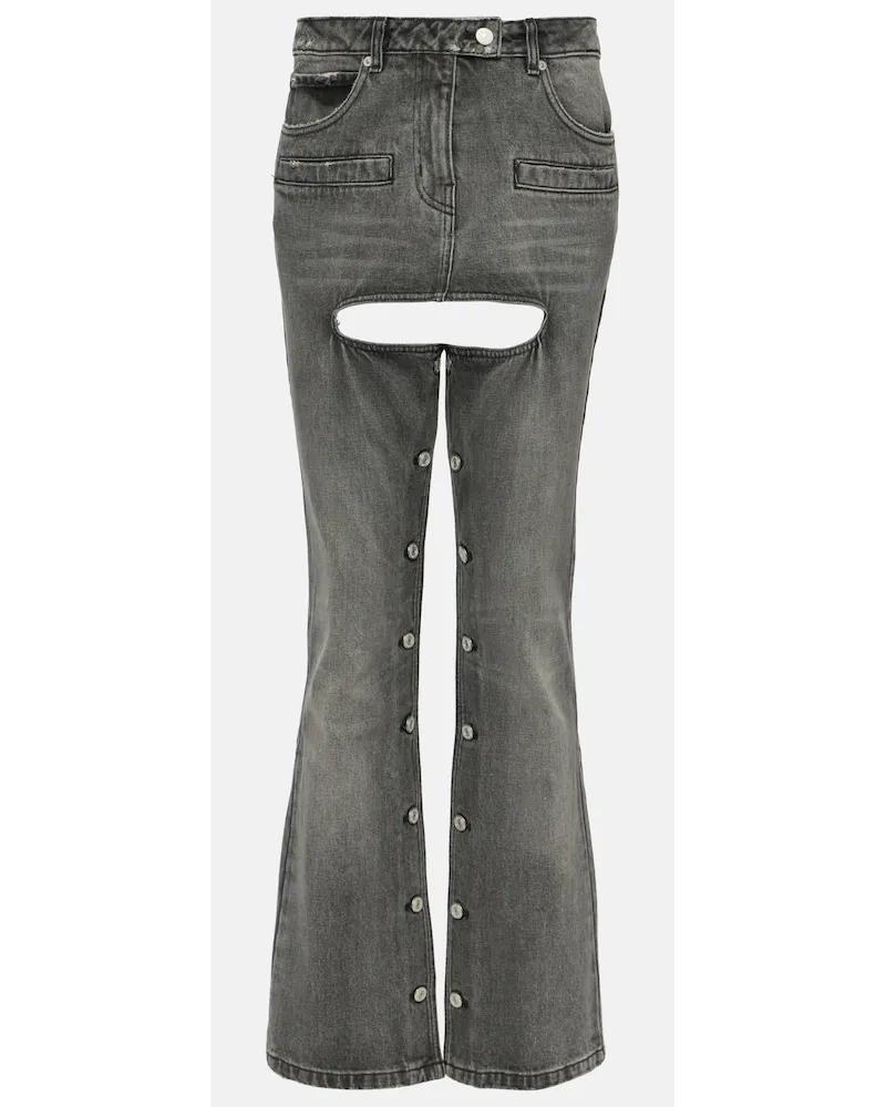 Courrèges CourrÃ¨ges Jeans flared con cut-out Grigio