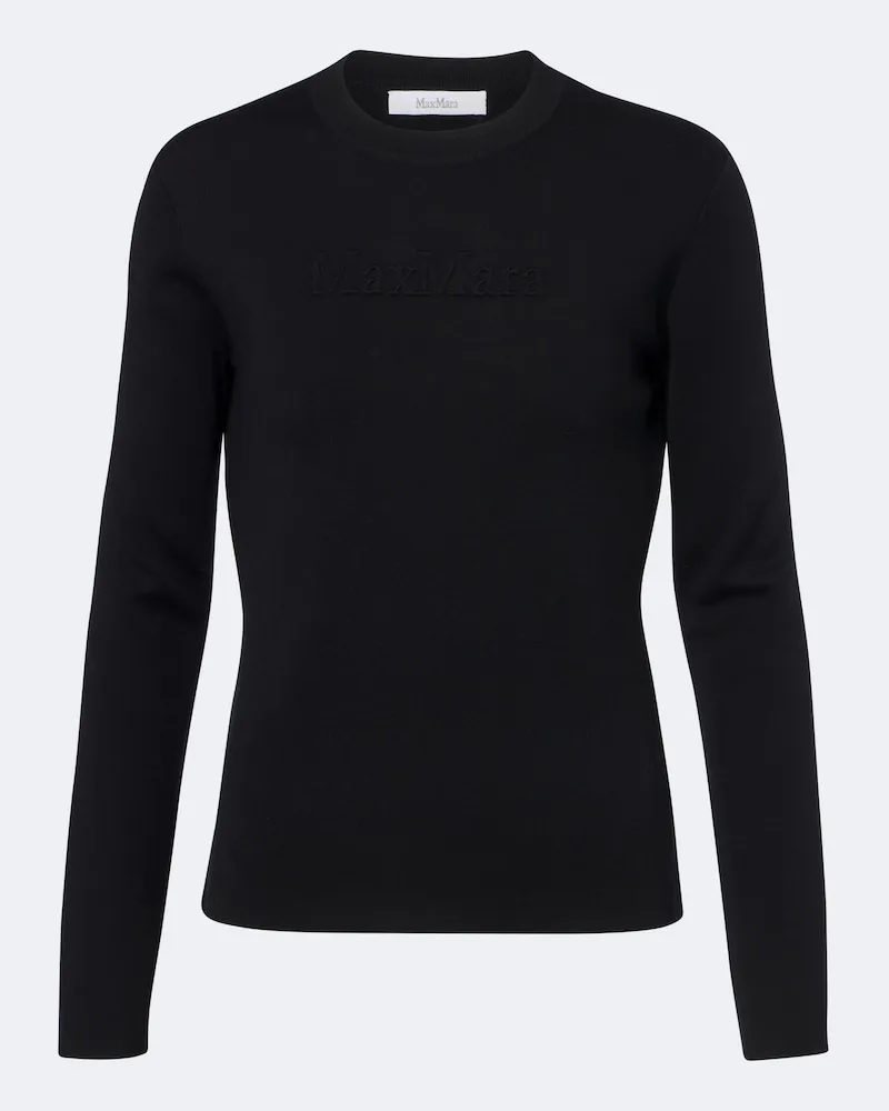 Max Mara Pullover in lana vergine Nero