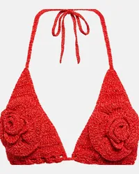 Magda Butrym Top bikini in maglia Rosso