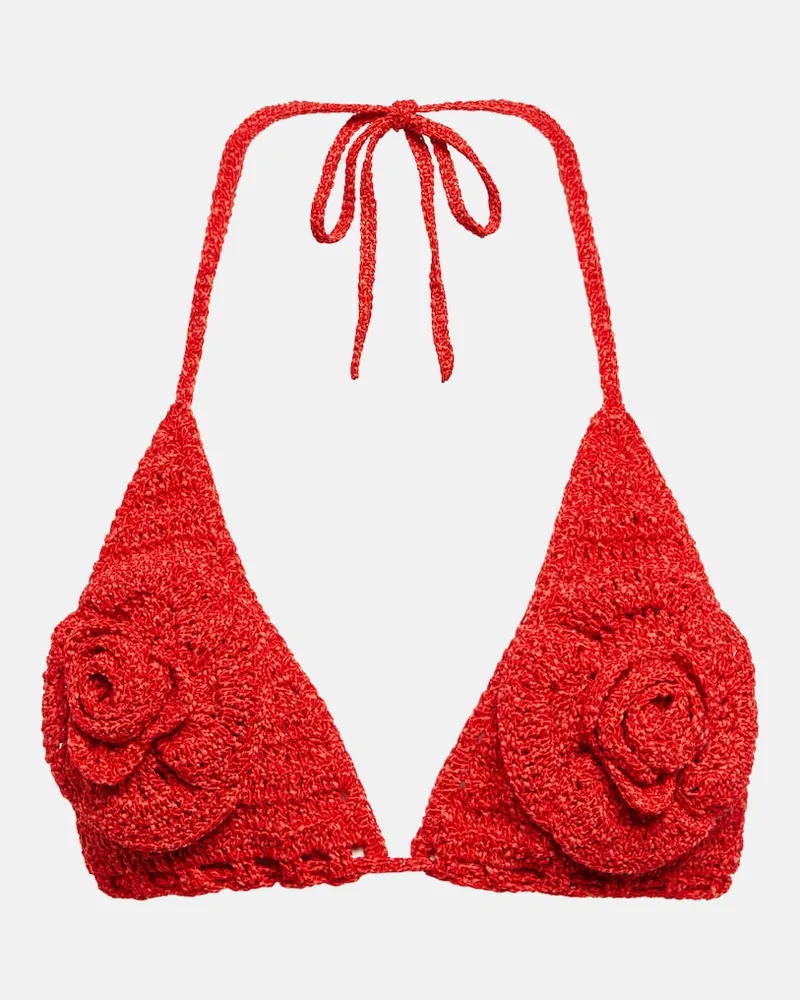 Magda Butrym Top bikini in maglia Rosso