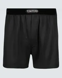 Tom Ford Boxer in misto seta Nero