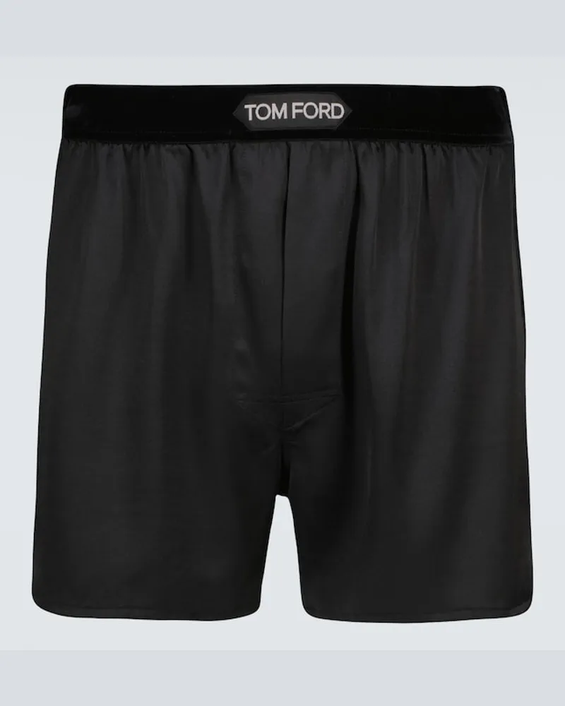 Tom Ford Boxer in misto seta Nero