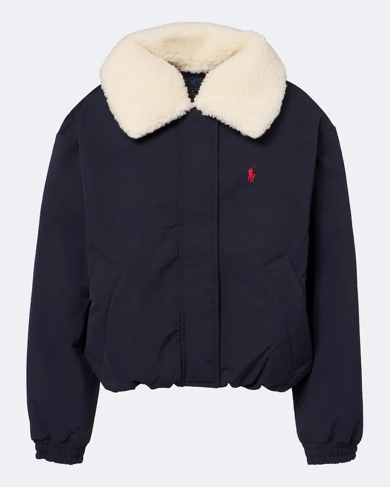 Ralph Lauren Piumino in tessuto tecnico con teddy Blu