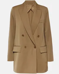 Max Mara Blazer Levico in lana e mohair Marrone