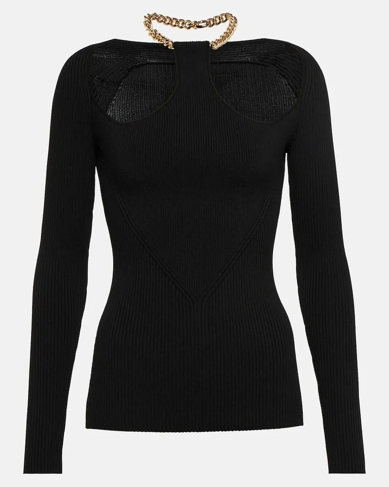 Proenza Schouler Top con cut-out e catena Nero