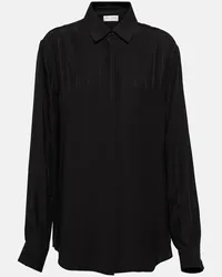 Saint Laurent Camicia in seta Nero