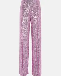 Tom Ford Pantaloni con paillettes a gamba larga Viola