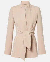 Max Mara Blazer Seggio in cady con cintura Beige