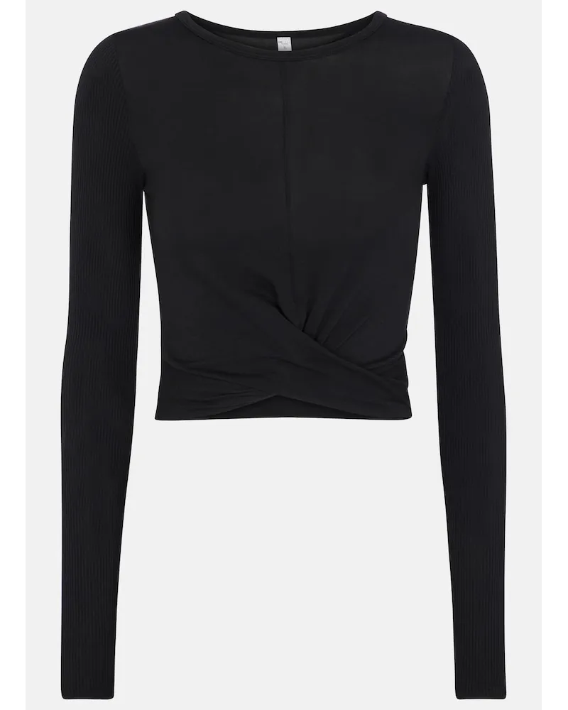 alo Top cropped Cover Nero