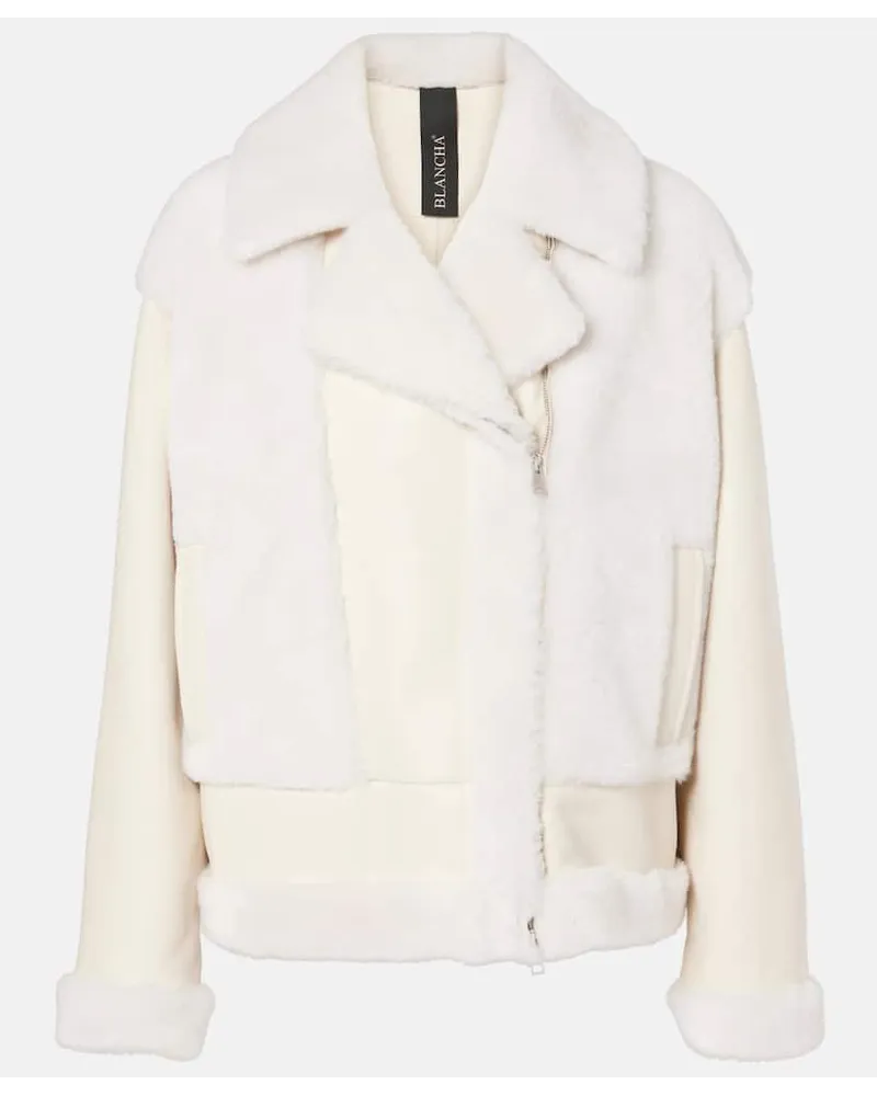 BLANCHA Giacca in shearling Bianco