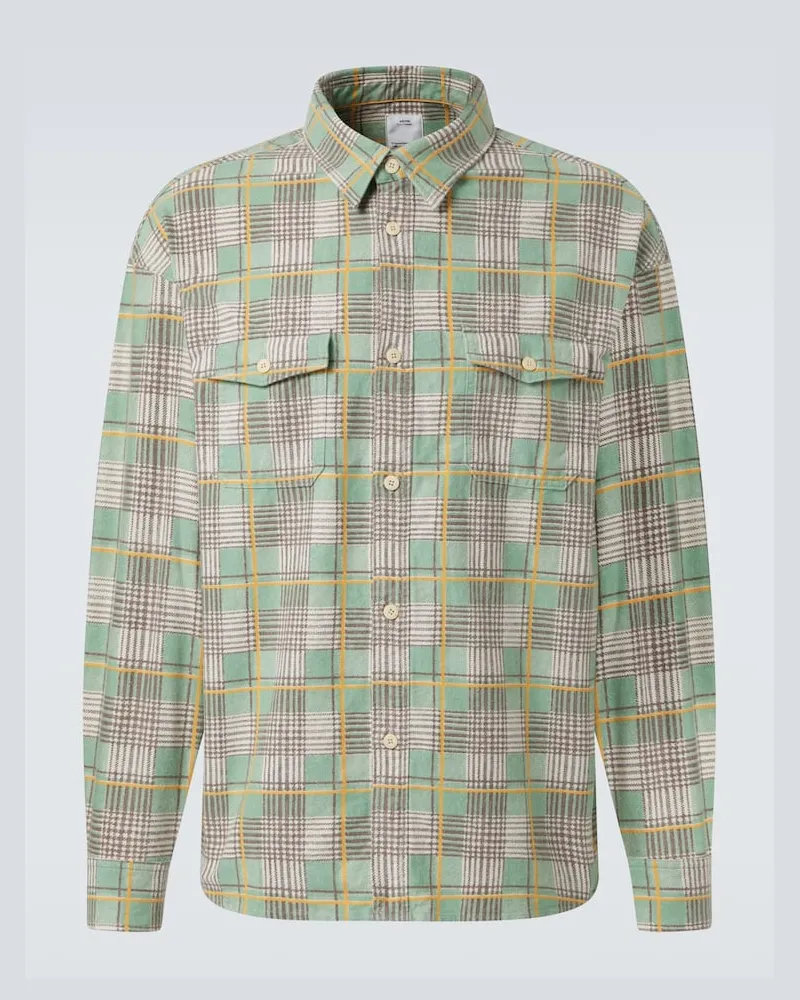 Visvim Camicia Pioneer in flanella di cotone Verde