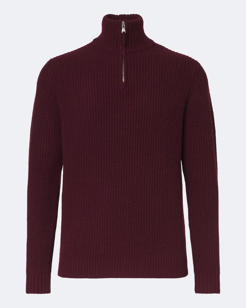 ALLUDE Pullover in lana e cashmere Borgogna