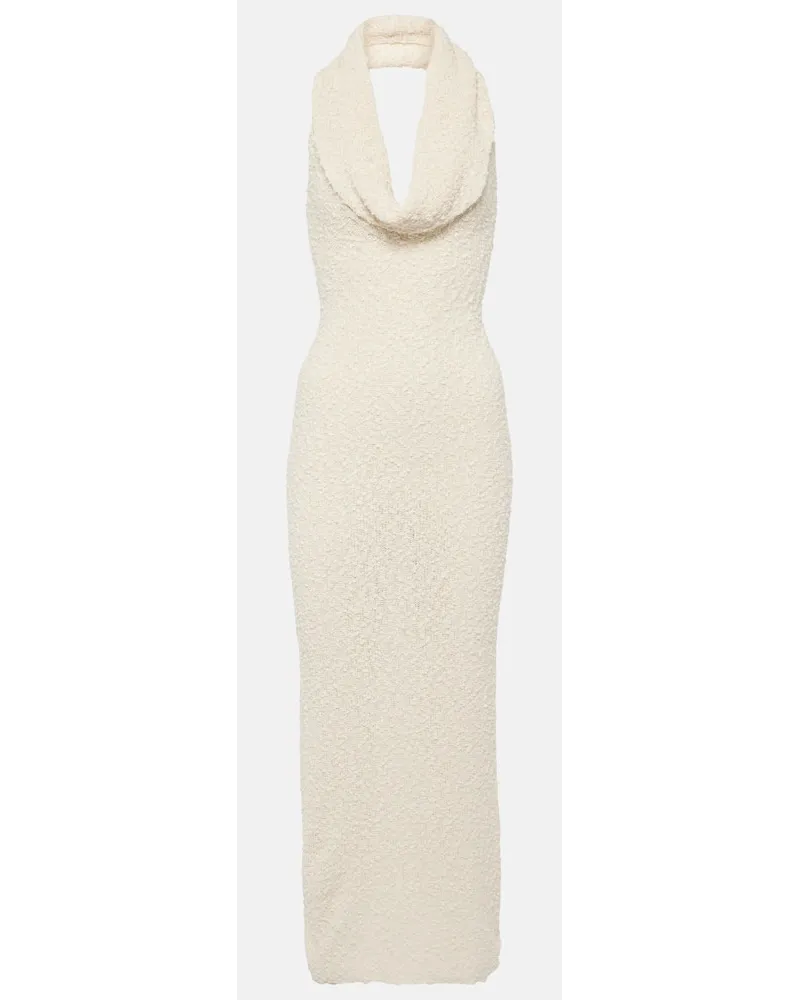 Magda Butrym Abito midi in bouclÃ© di misto cotone Bianco