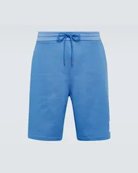 Thom Browne Shorts in jersey di cotone Blu