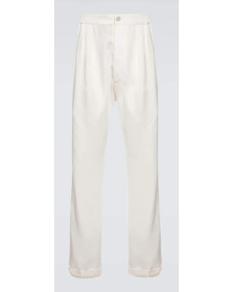 Tom Ford Pantaloni comodi con piega Neutro