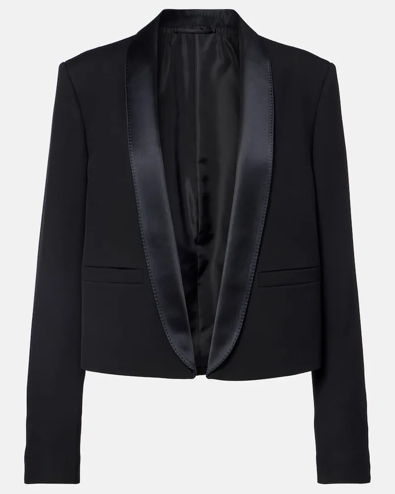 Tom Ford Blazer in lana con seta seta Nero