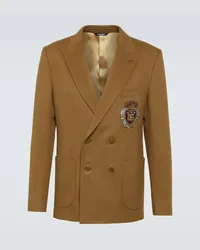 Dolce & Gabbana Blazer in lana e cashmere Beige