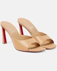 Christian Louboutin Mules Condora 85 in pelle Beige