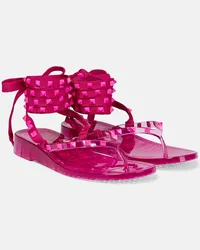 Valentino Garavani Sandali Rockstud in PVC Rosa