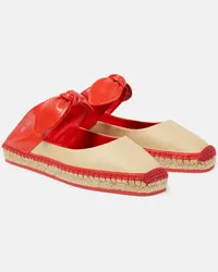 Jimmy Choo Slippers espadrillas Reka in rafia e pelle Rosso