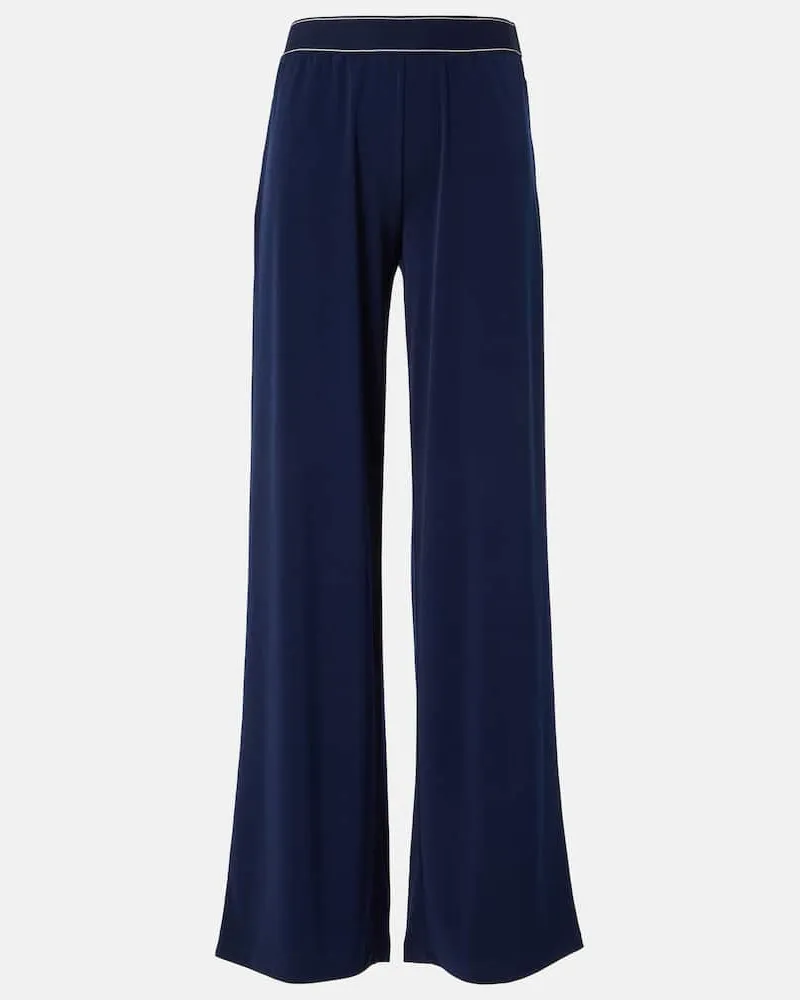 Vince Pantaloni a gamba larga in jersey Blu