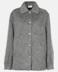 Moncler Camicia in misto mohair e lana Grigio