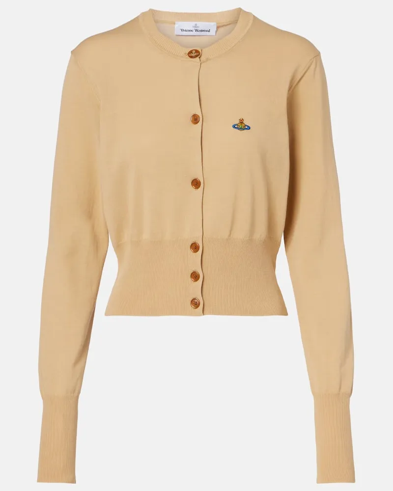 Vivienne Westwood Cardigan cropped Bea in cotone Beige