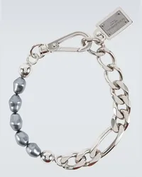 Dolce & Gabbana Bracciale a catena con perline Blu