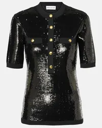 Rebecca Vallance Top Devyn con paillettes Nero