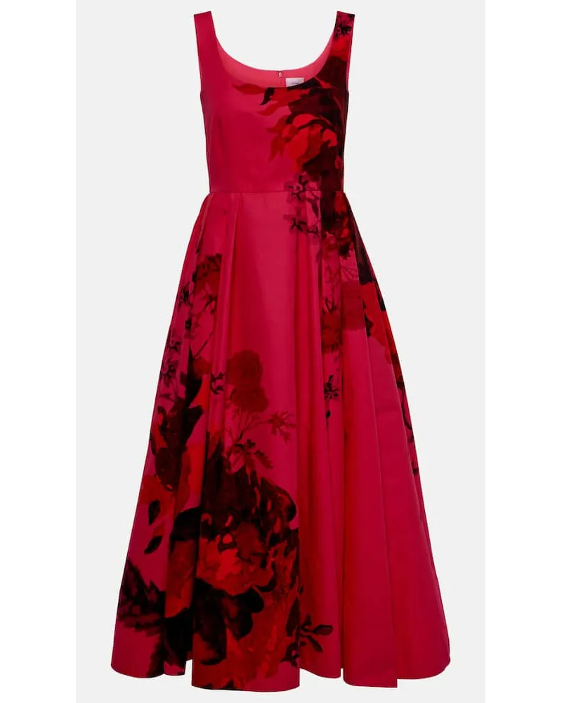 Erdem Abito lungo in faille di cotone Rosa