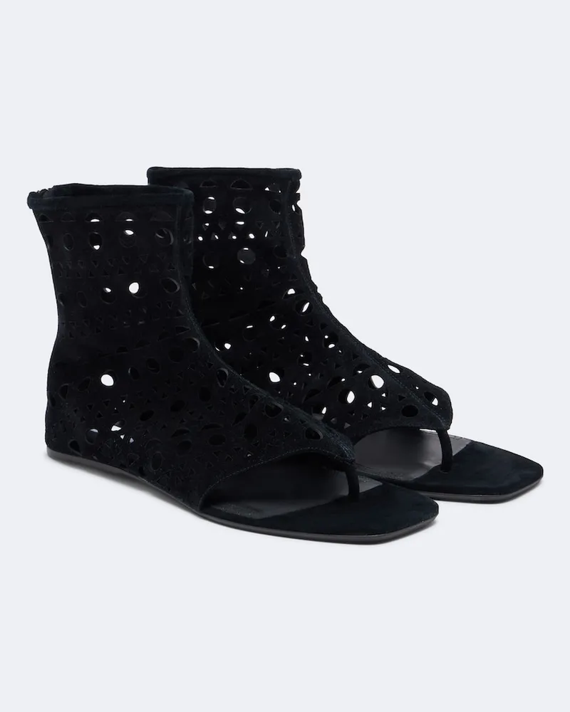 Alaïa Alaïa Sandali infradito Neo Vienne in suede Nero