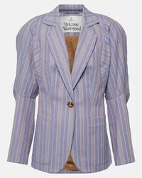 Vivienne Westwood Blazer Pourpoint in cotone a righe Viola