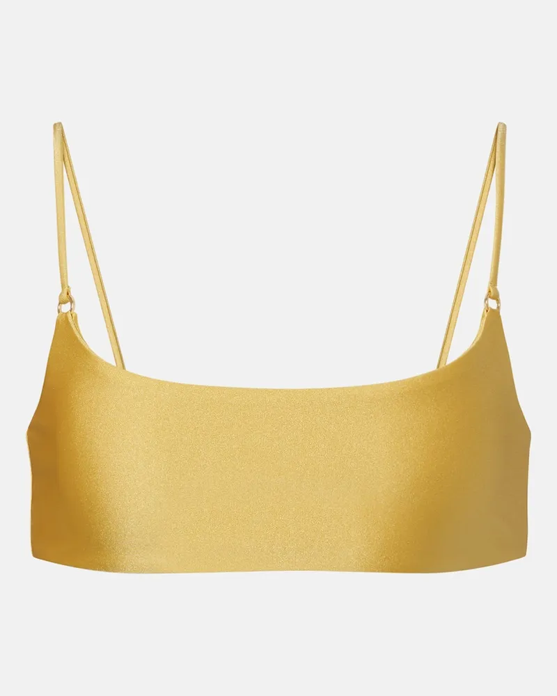 JADE SWIM Top bikini Hinge Giallo