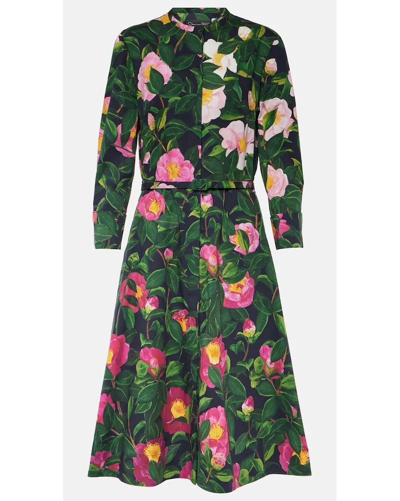 Oscar de la Renta Abito chemisier in misto cotone Multicolore