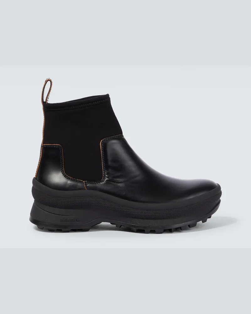 Jil Sander Stivaletti Chelsea in pelle Nero