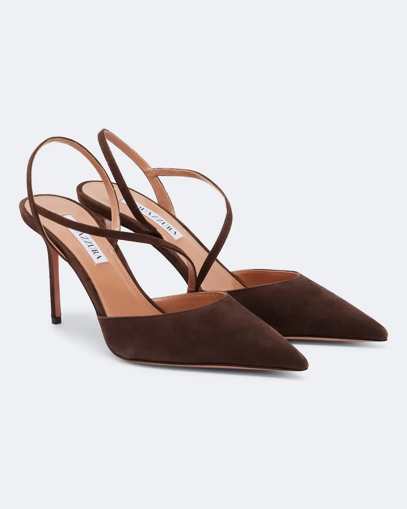 Aquazzura Pumps slingback Dynasty in suede Marrone
