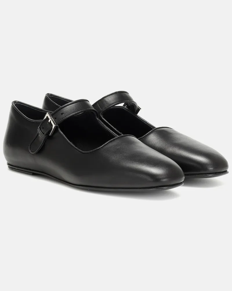 The Row Ballerine Ava in pelle Nero