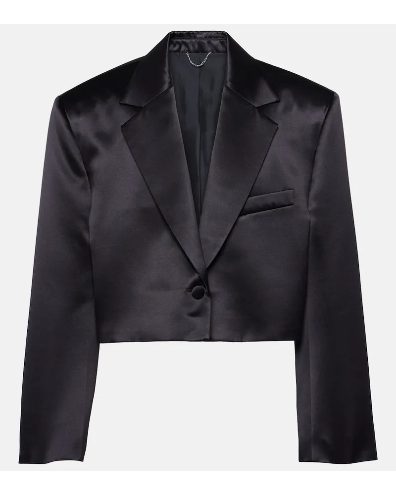 Magda Butrym Blazer cropped in lana e seta Bianco