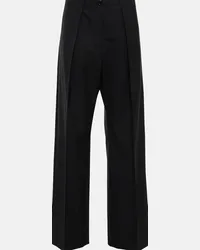 Acne Studios Pantaloni a vita bassa in lana Nero