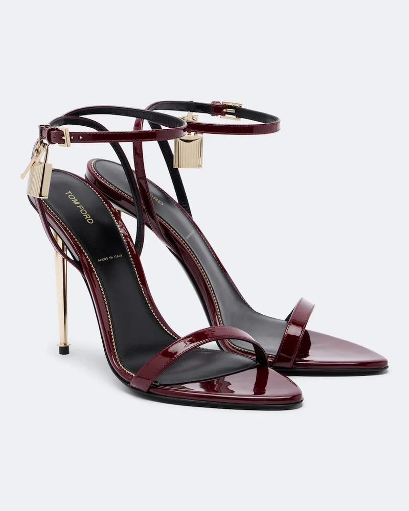 Tom Ford Sandali Padlock in vernice Rosso