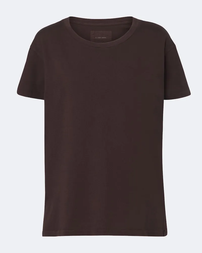 Nili Lotan T-shirt Brady in jersey di cotone Marrone
